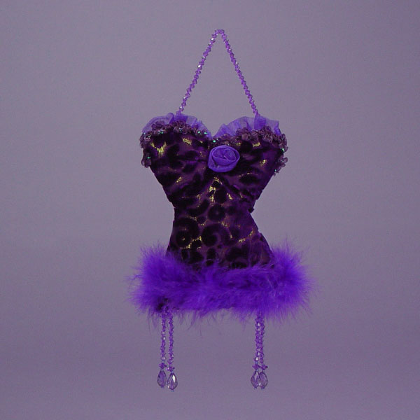 Purple Velvet Bustier Bag